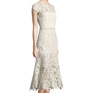 JOIE Caledonia Floral Lace Midi Dress, White, Size 2